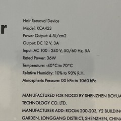 Nood The Flasher 2.0 IPL Laser Hair Removal Handset KCA423 Sealed