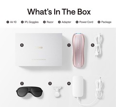 Ulike Air 10 IPL Laser Hair Removal Device Sapphire Ice Cooling with sunglasses
