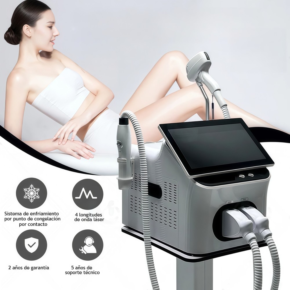 2-in-1 4000w Diode Pico Laser Ice Painless Hair & Tattoo Removal Salon Machine