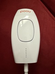 poou IPL Hair Removal Device, Corded Electric, White, w/ Power Adapter