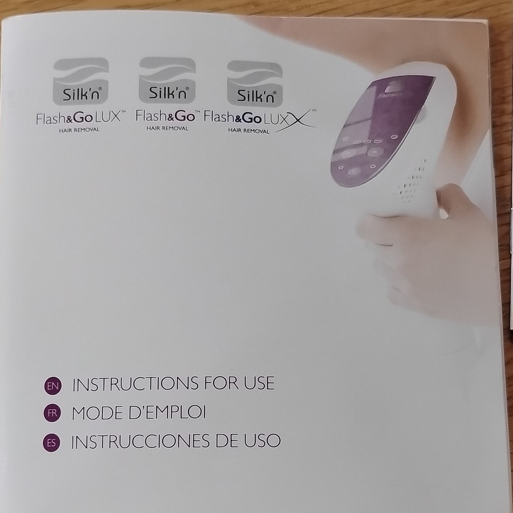 Silk’n Flash&Go Lux IPL Hair Removal Device, White/Blue, Corded Electric