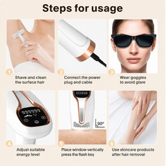 IPL Hair Removal Device 999999 Flashes – Permanent Hair Remover for Women & Men