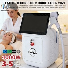 2in1 Diode Laser Hair Removal Picosecond Tattoo Pigment Removal Salon Equipment