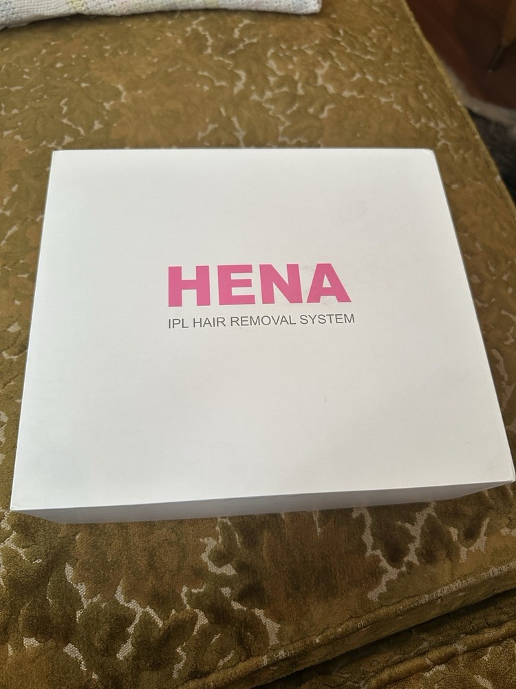 HENA IPL Hair Removal Device System, White/Pink, with User Manual