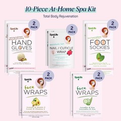 SpaLife 10 Piece Korean Face Mask & Moisturizing Variety Set (10 Pack), Pink