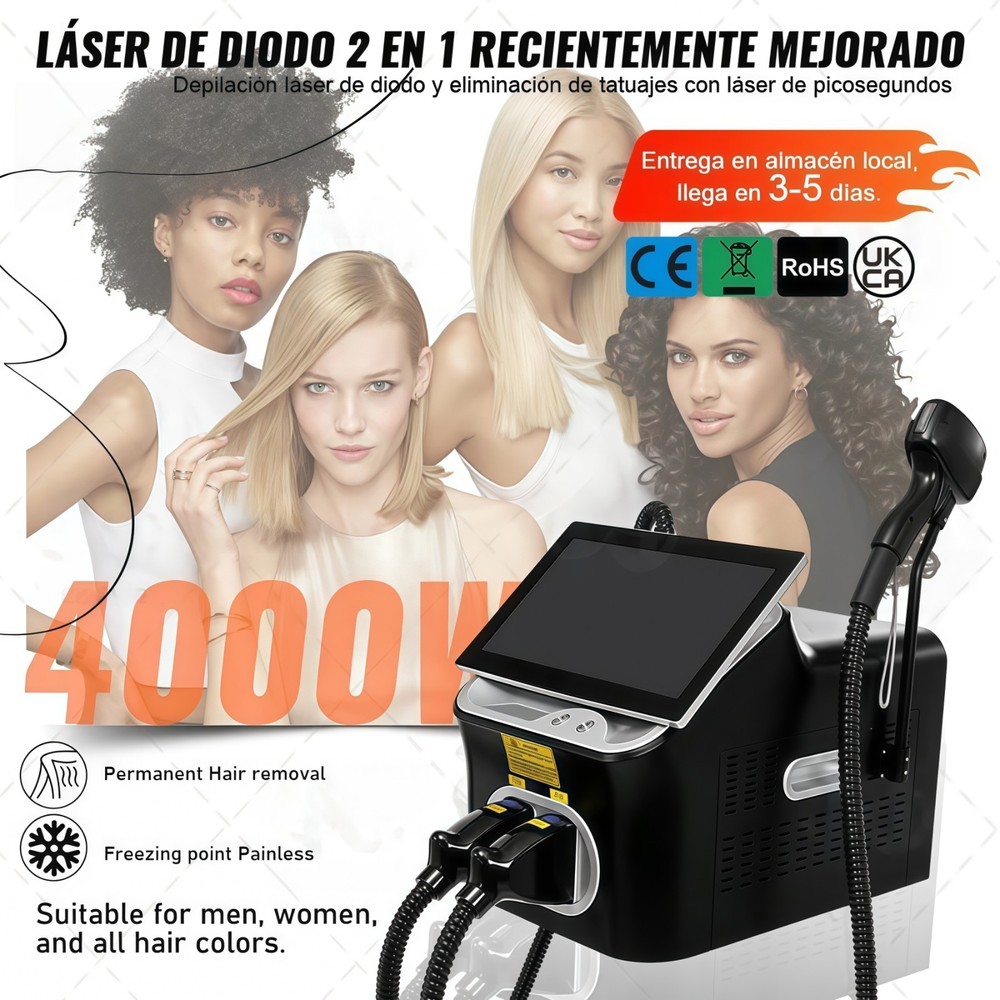 2in1 Picosecond Diode Laser Machine for Hair & Tattoo Removal Skin Rejuvenation