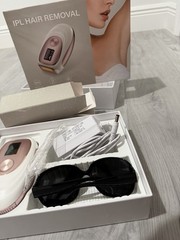 IPL Hair Removal Device LCD Display Ice Cooling Corded Electric w/ Sunglasses