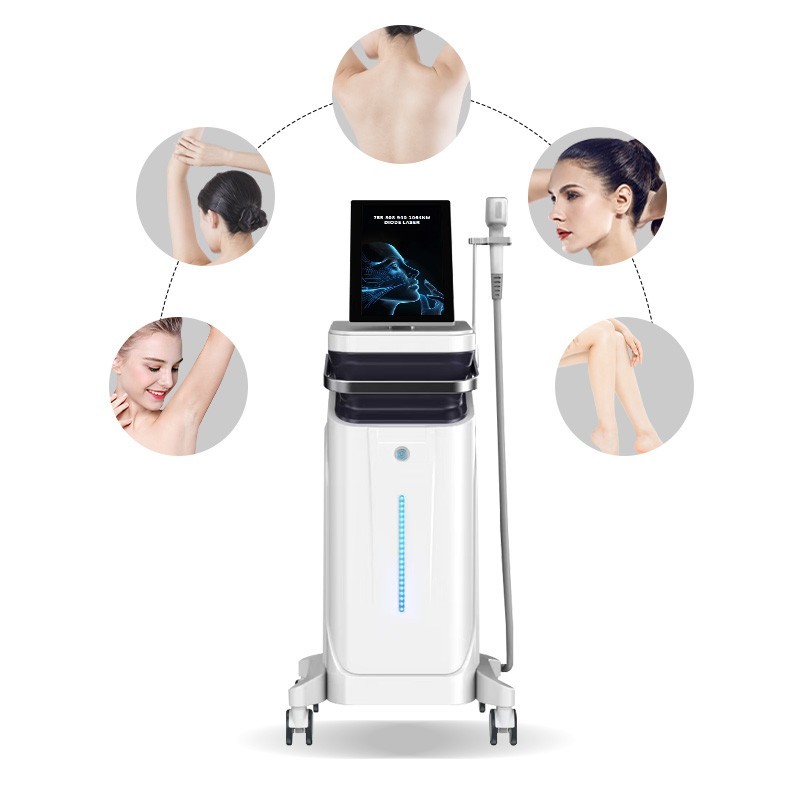 808 Diode Laser Hair Removal Machine 755 808 940 1064nm 10Bars Smooth Skin