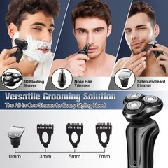 Handsomeface Electric Razor For Men Mens Rotary Shavers Waterproof Wet And Dry