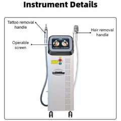2 IN 1 755 808 1064nm Diode Laser Hair Removal Machine Pico Laser Tattoo Removal