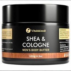 Body Butter for Men – Shea and Cologne Scented Cream 1 Ounce (Pack of 1)