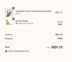 Happy Skin Ice IPL Hair Removal Handset
