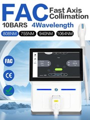 10 Bars 755/808/940/1064 Diode Laser Hair Removal Ice Cooling System Home/Salon
