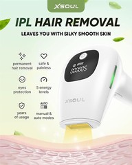 XSOUL At-Home IPL Hair Removal for Women and Men Hair Removal Painless Hair Remo