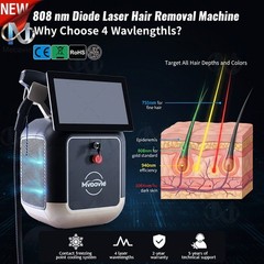 808 Diode Laser Hair Removal Machine With 755 1064 808nm Diode Laser 110V US