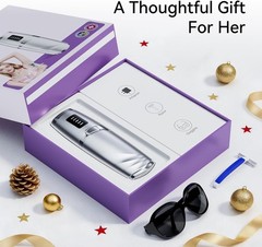 Painless Hair Removal Device – 8-Min Full Body, No Replacement Heads Required