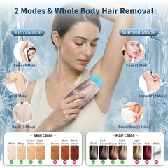 Laser Hair Removal IPL Device for Women & Men,Safe At-Home Pink