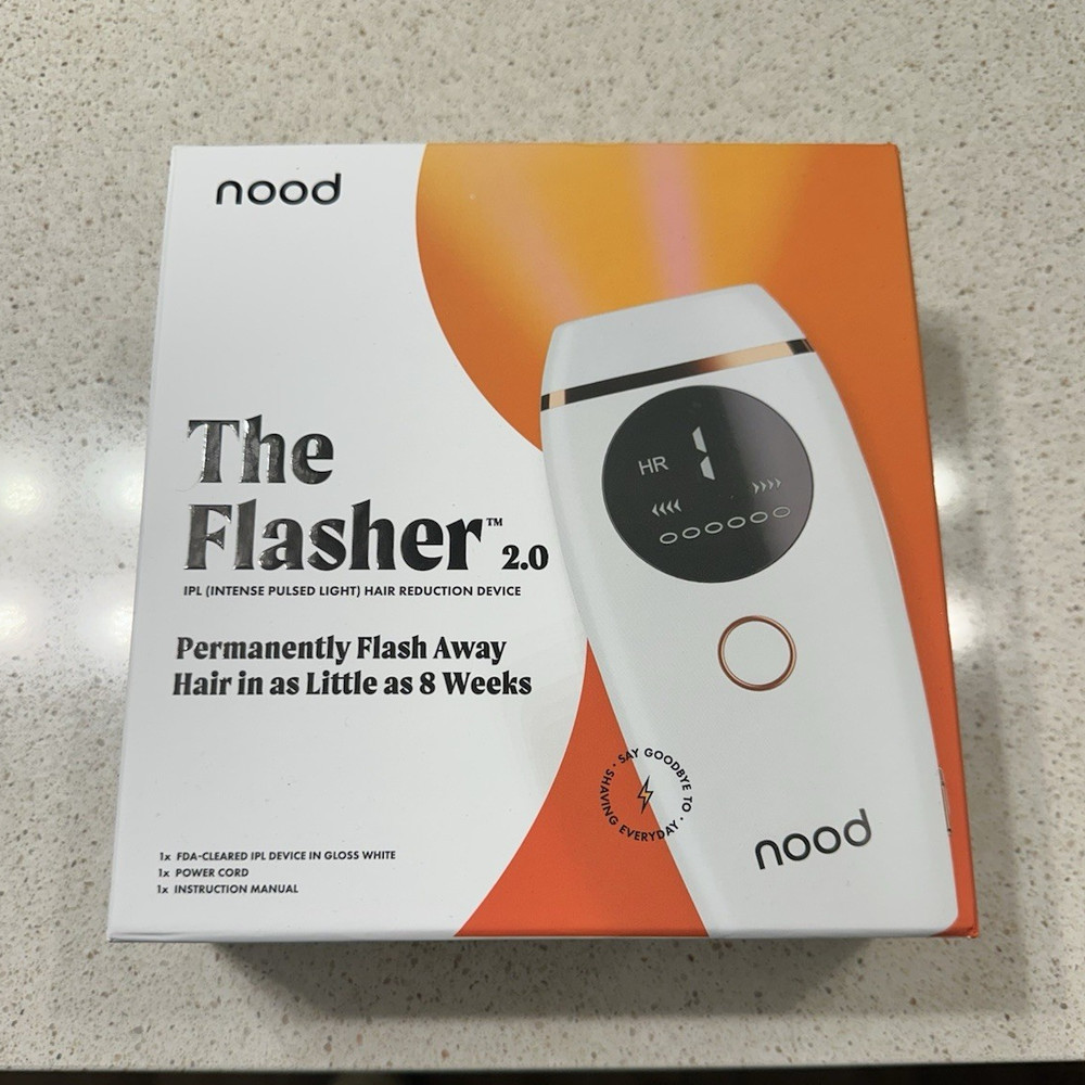 Nood The Flasher 2.0 IPL Hair Removal Device White LED Display 7 Settings