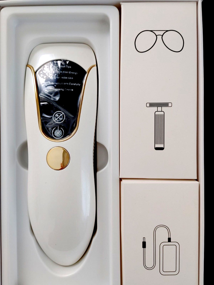FZ-100 White Ice-Cooling Handheld IPL Hair Removal Device For Women & Men