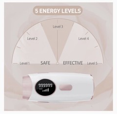 Permanent hair removal For Men & Women 999,999 Flashes Rose Gold/White-No Box.