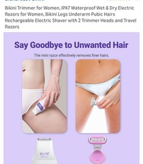Bikini Trimmer for Women, IPX7 Waterproof Wet & Dry Razors for Women