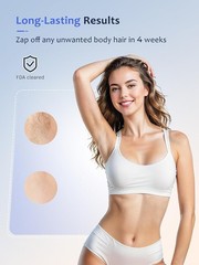 Gold IPL Laser Hair Removal Device with Ice Cooling for Men & Women at Home