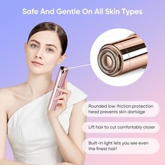 Facial Hair Removal for Women, Painless Facial Hair Remover 2 Replacement Heads