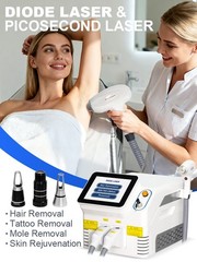 2 in 1 Diode 808 Laser Hair Removal & Picosecond Laser Tattoo Removal Machine