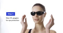BLEX IPL Hair Removal Device Corded Electric w/ Sunglasses, Gray/Black