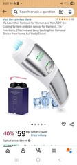 LumiAes T021K IPL Hair Removal Device 3-in-1 Ice Cooling Silver for Face BodyNEW