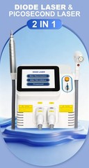 2 in 1 Diode 808 Laser Hair Removal & Picosecond Laser Tattoo Removal Machine