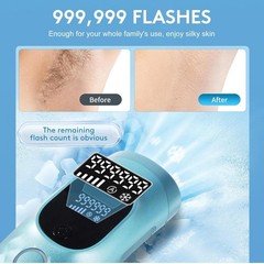 IPL Laser Hair Removal Device Ice Cooling 999,999 Flashes LED Display