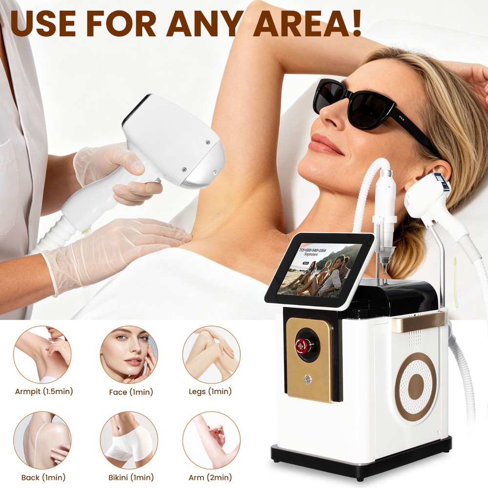 2IN1 Diode Pico Laser Ice Cooling Hair Reduction Pigment Removal Beauty Device