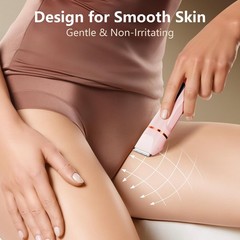 Hair Removal Epilators Bikini Trimmer for Women, Painless Waterproof Pink