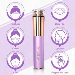 Portable Facial Hair Remover for Women – Painless, Fast & Mini, Amethyst