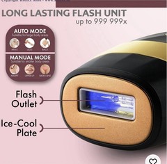NIB! HKESTG IPL Ice-Cool Hair Remover – Black – Flash Lifespan 999,999- Painless