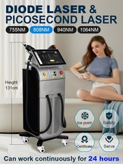 Diode Laser+Picolaser 10Bars FAC 5000W Hair Removal Machine 755/808/940/1064