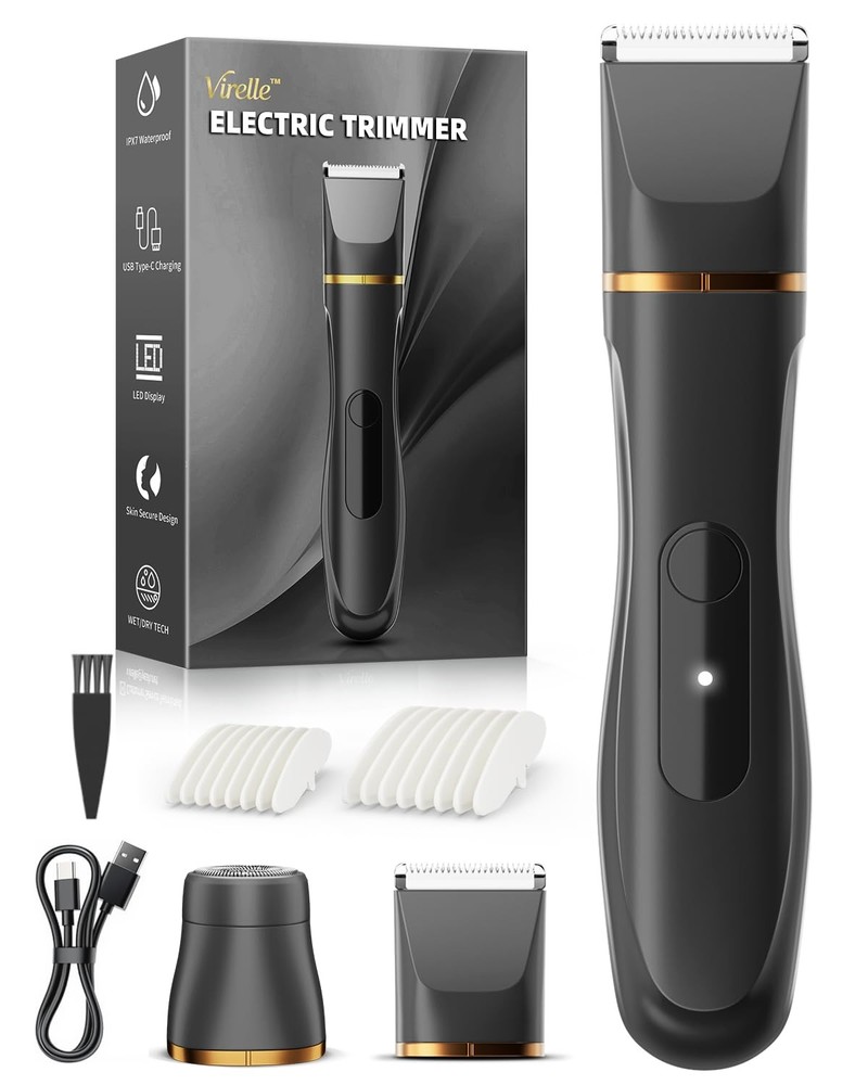 2-in-1 Trimmer for Men – Electric Razor Body SE, Black Se Ver