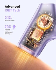 LYSMOSKI Laser Hair Removal for Women and Men, At-Home IPL One Size, Purple