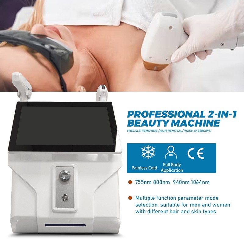 Mecavie 2-in-1 Diode Pico Laser Hair Reduction Tattoo Removal Beauty Equipment