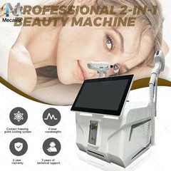 2-In-1 Dual Probe 755/808/940/1064nm Ice FAC Tone Balancing Salon Beauty Machine