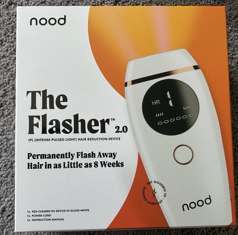 Nood The Flasher 2.0 IPL Hair Removal Device White LED Display 7 Settings Corded