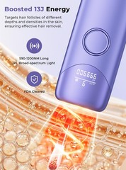Ubroo Laser Hair Removal with 5℃ Ice Cooling,Hand-held Purple