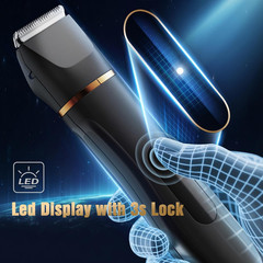 Electric Body Shaver for Men Black 2 in 1 Waterproof Grooming Trimmer
