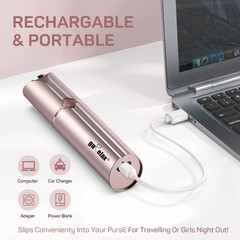 Facial Hair Removal for Women, Rechargeable Painless Gold, Gold