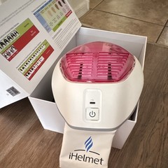 iHelmet Laser Hair Growth Helmet for Head – White & Pink Color