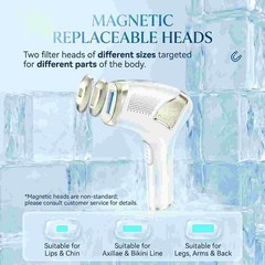 3-in-1 HR SC RA Permanent Epilator 9 Levels Ice Cooling Hair Removal Device New
