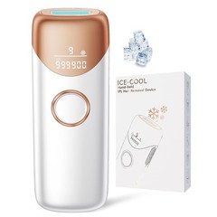 Gold IPL Laser Hair Removal Device with Ice Cooling for Men & Women at Home
