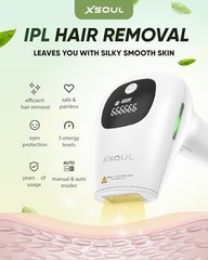XSOUL At-Home IPL Hair Removal 999,999 Flashes Painless Hair Remover – White