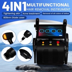 4-In1 IPL Diode Laser Hair Removal Pico Nd Yag Picosecond Tattoo Removal Machine